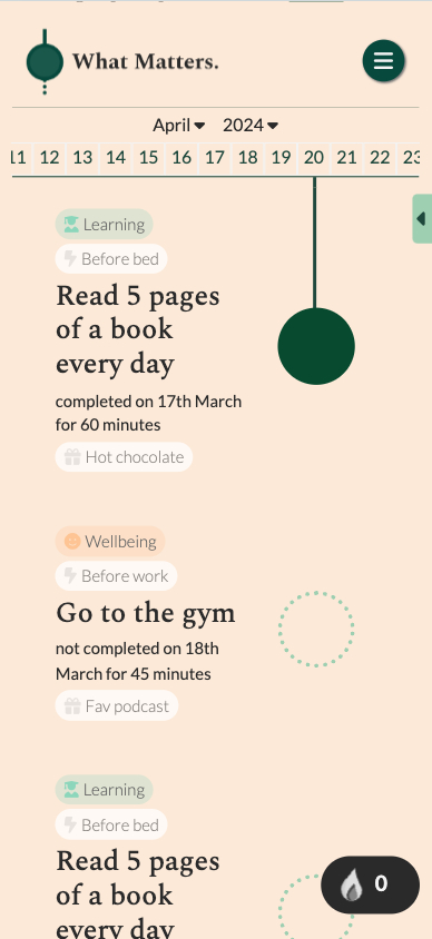 What Matters Habit Tracker